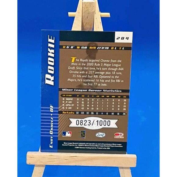 Endy Chavez #284 Rookie Card 2001 Donruss SP 823/1000 - Picture 3 of 4